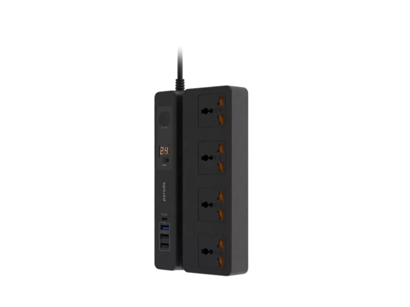 Multi-Function Socket with Phone Stand and Digital Timer
