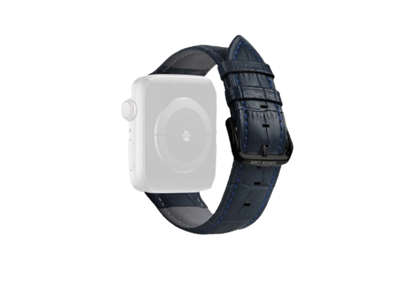 Green Lion Leather Link Watch Strap