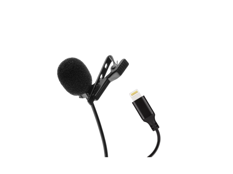 lavalier microphone with Apple Lightning connector