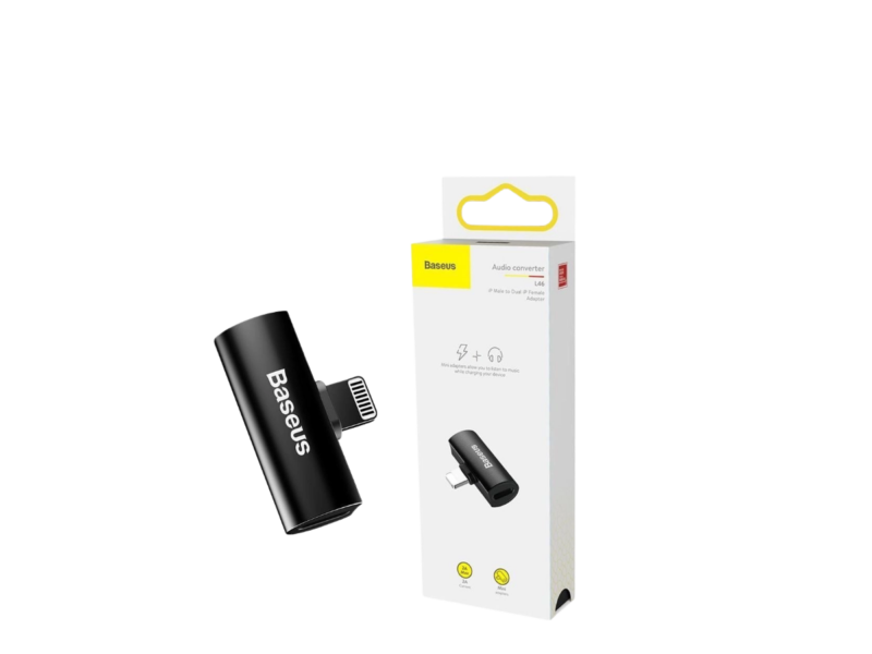 Baseus Adapter L46 IP Male to Dual IP Female Audio Converter