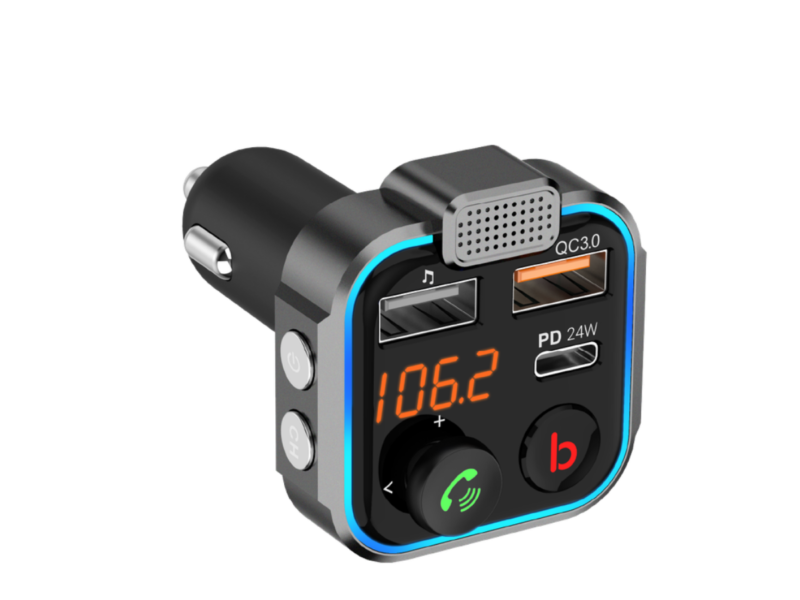 Porodo FM Transmitter and Fast Charging Car Charger
